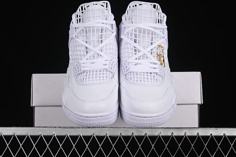 All Categories Air Jordan Jordan Series Basketball Shoes Air Jordan 4 Air Jordan 4 "Net" AJ4 Joe 4 Grid White Retro Basketball Shoes FV7251-107